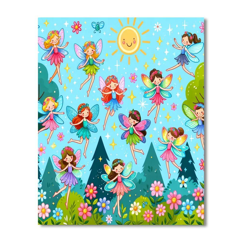 Charming Fairy Garden Adventure Paint By Numbers Art