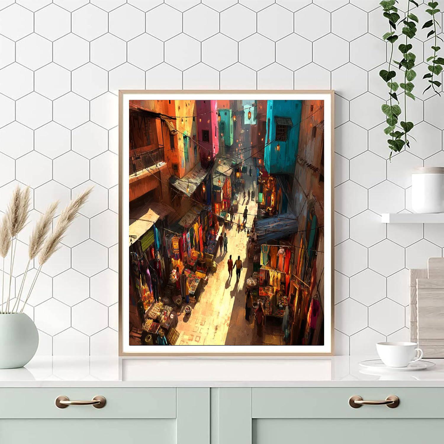 Street Market At Chatuchak DIY Paint By Numbers