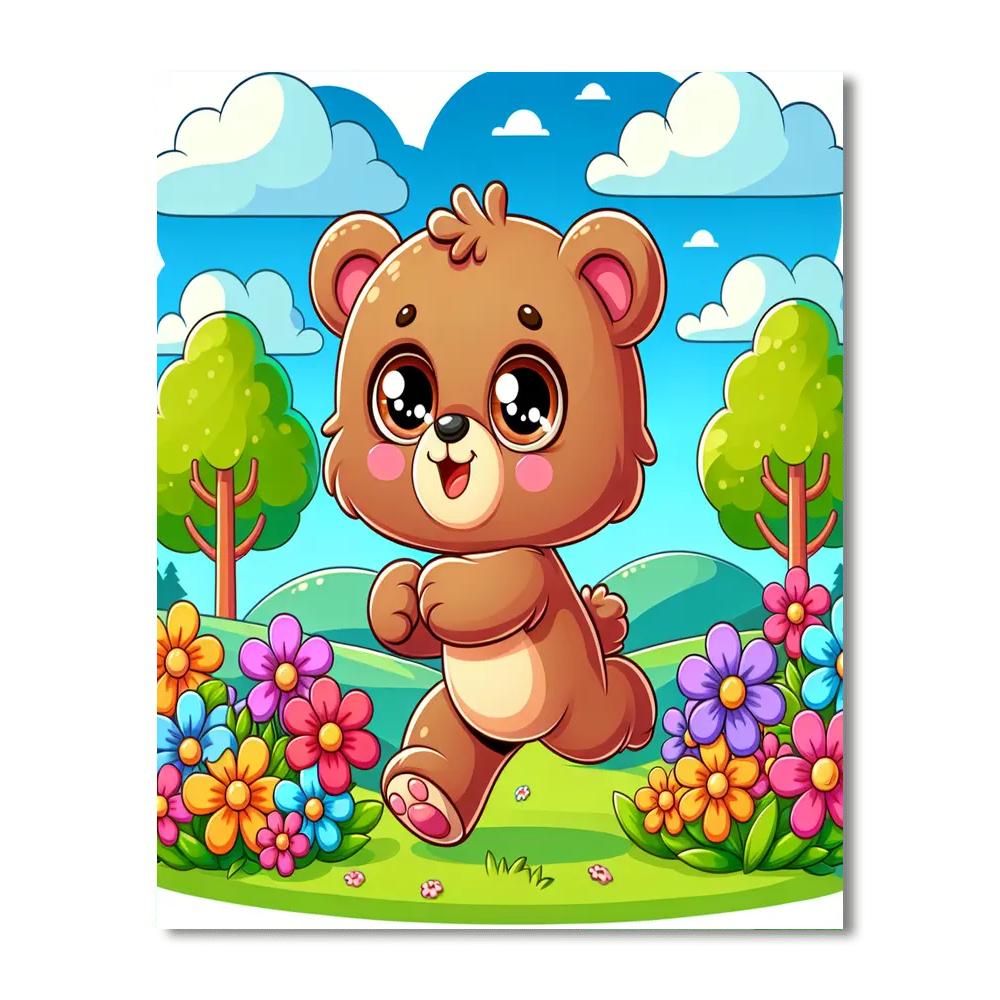 Cuddly Baby Bear Numbered Painting Kits
