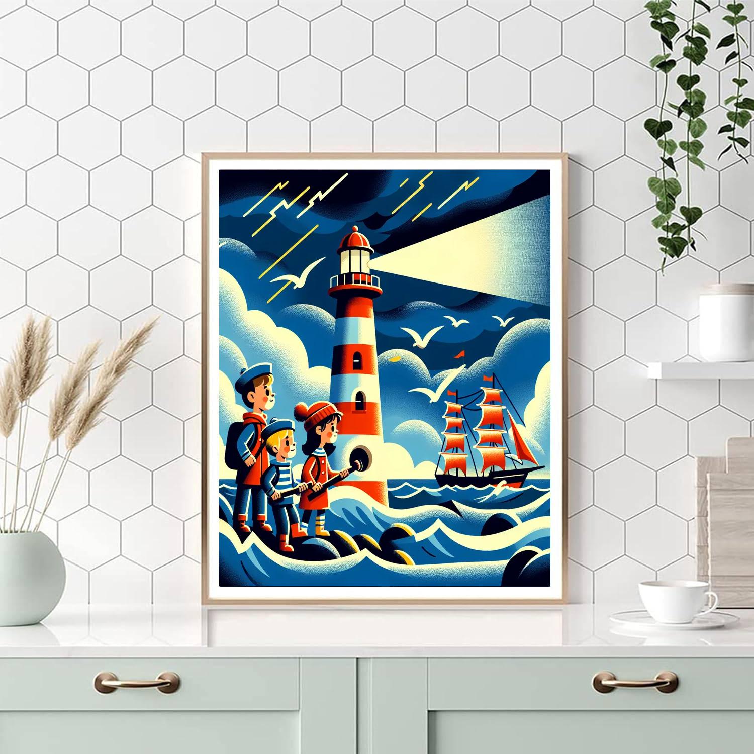 Lighthouse Guardians Paint By Numbers Art