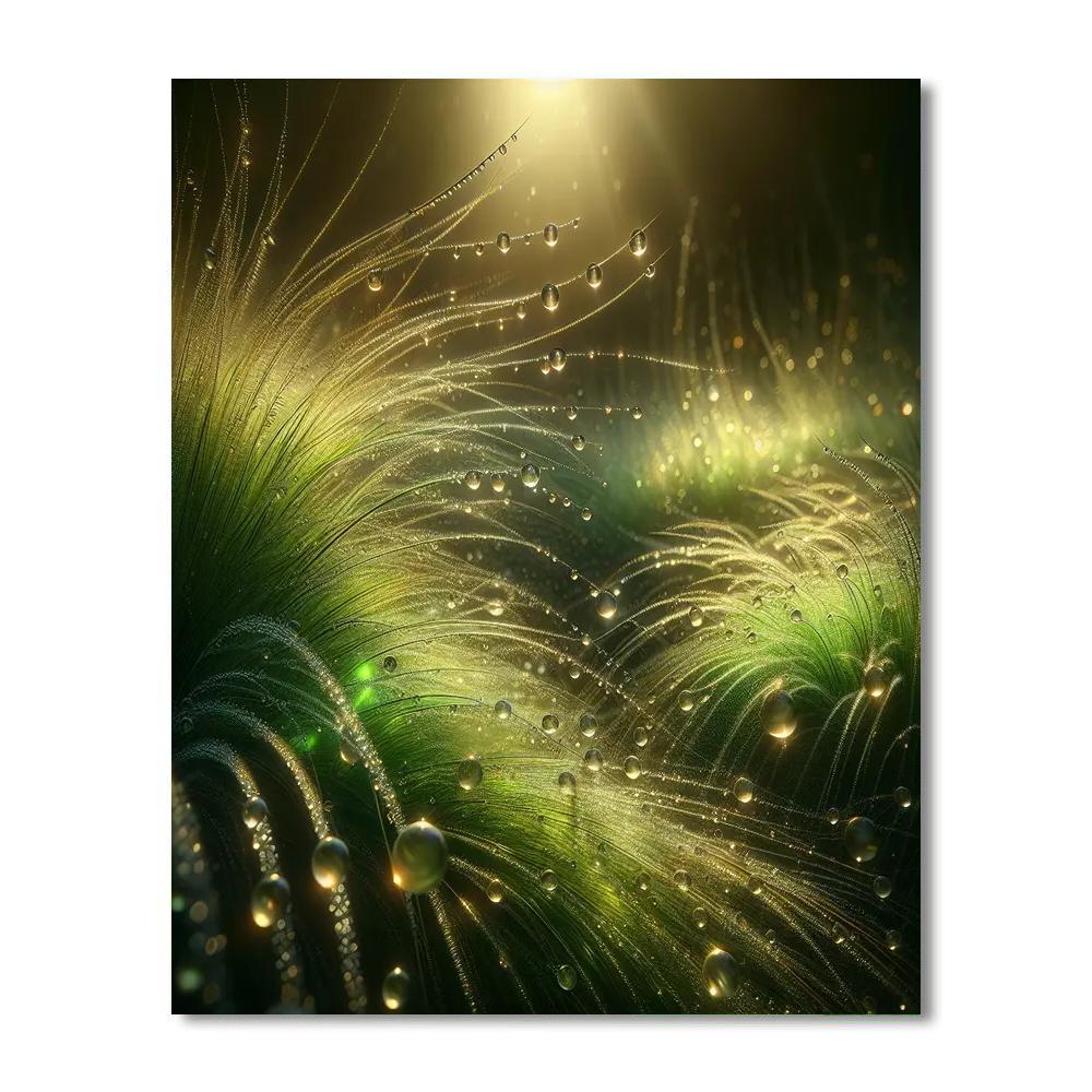 Dewy Morning Dewdrops Paint By Number