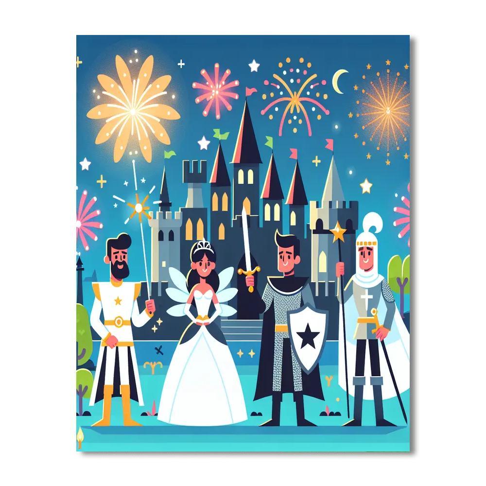 Fantasy Kingdom Festival Painting By Numbers Kit