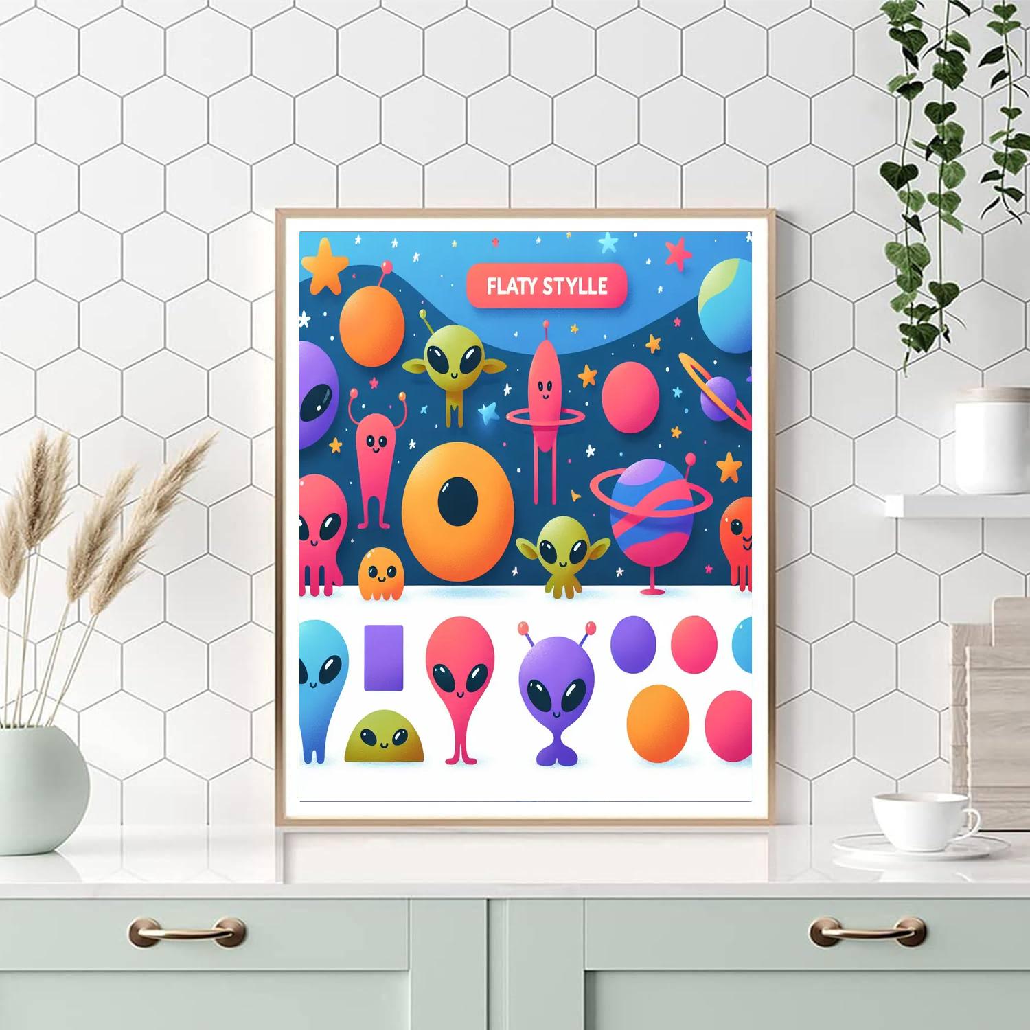 Wacky Alien Encounter Numbered Painting Kits