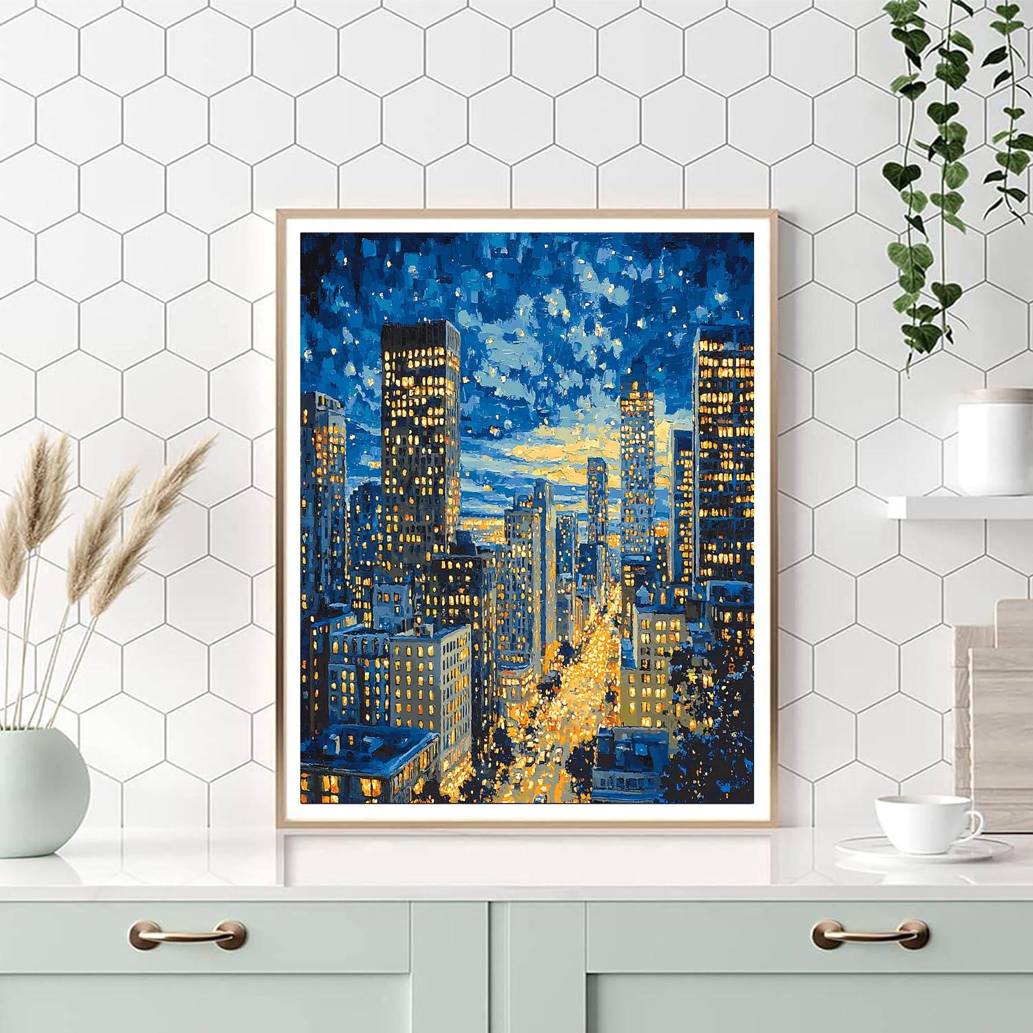 Hopper Inspired Urban Vibes In Motion  Paint By Color