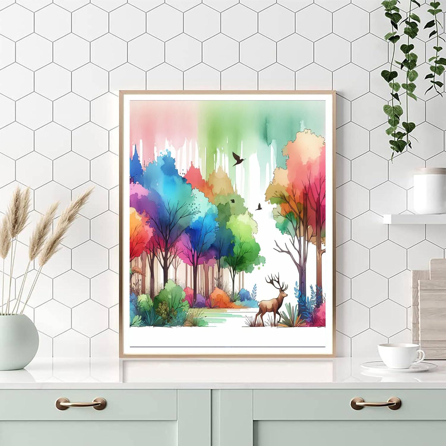 Whimsical Watercolor Woods Numbered Painting Kits