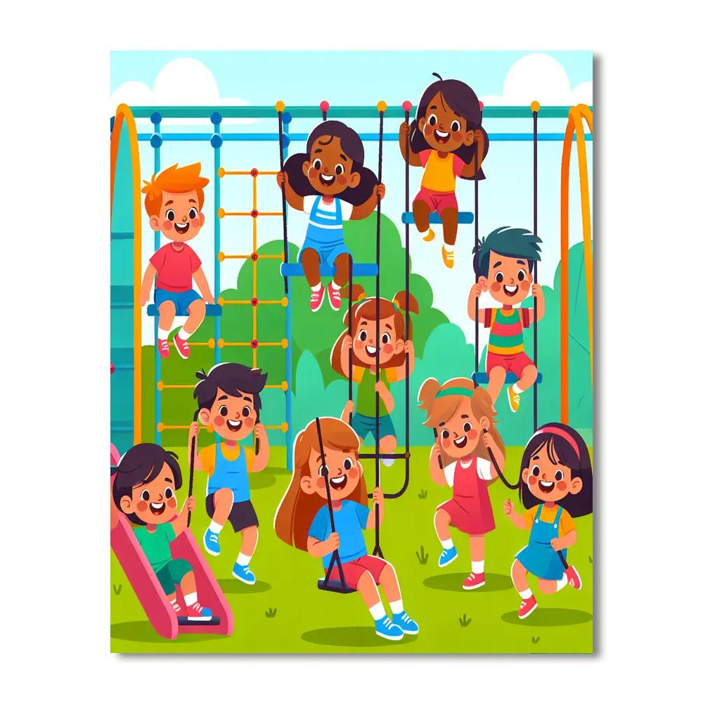 Sunny Playgrounds Paint By Numbers Art