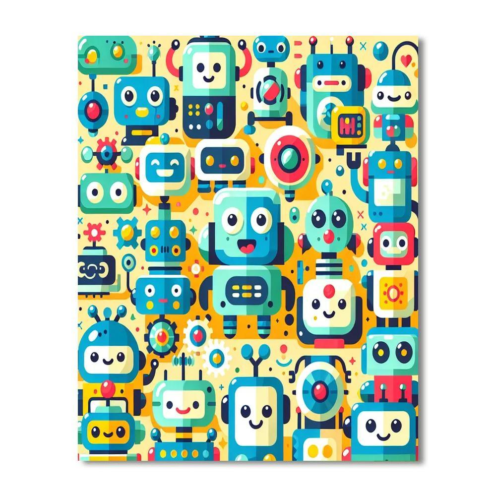 Adventurous Robot Team Paint By Color