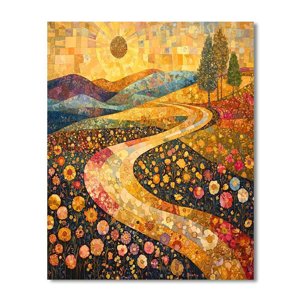 Gustav Klimt Inspired Golden Horizons  Paint By Numbers Kits