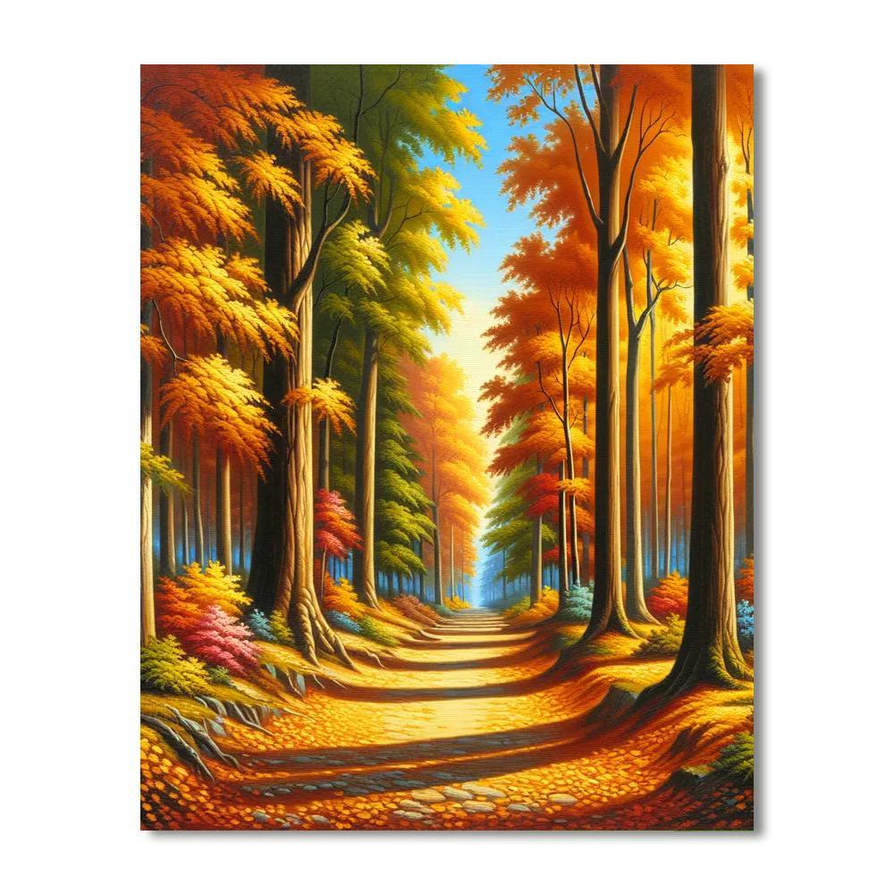 Autumn Splendor Trail Paint By Numbers Art