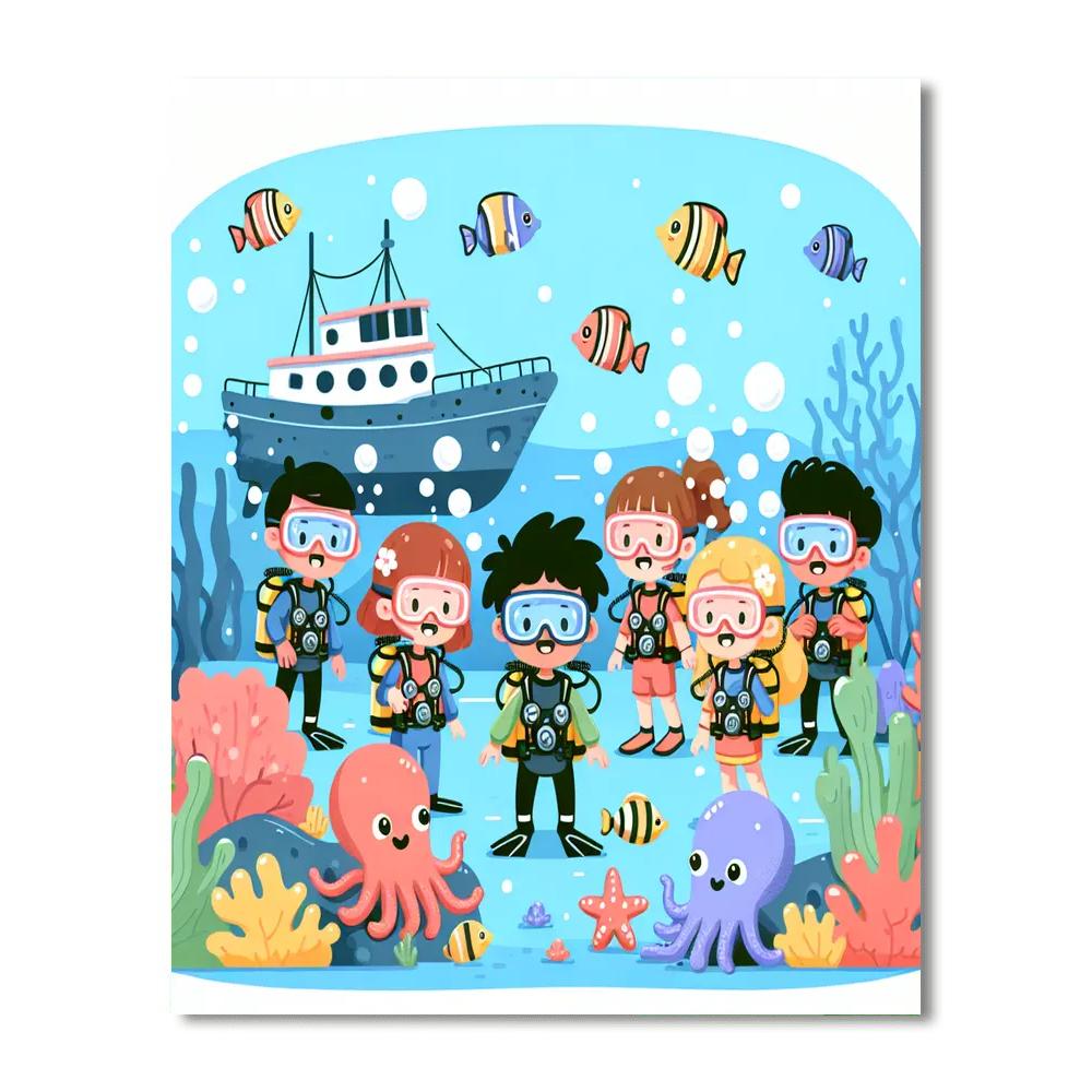 Underwater Mystery Quest Numbered Painting Kits
