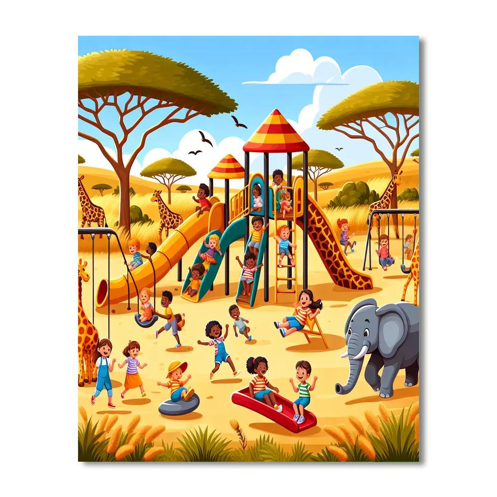 Safari Adventure Playground Paint By Number