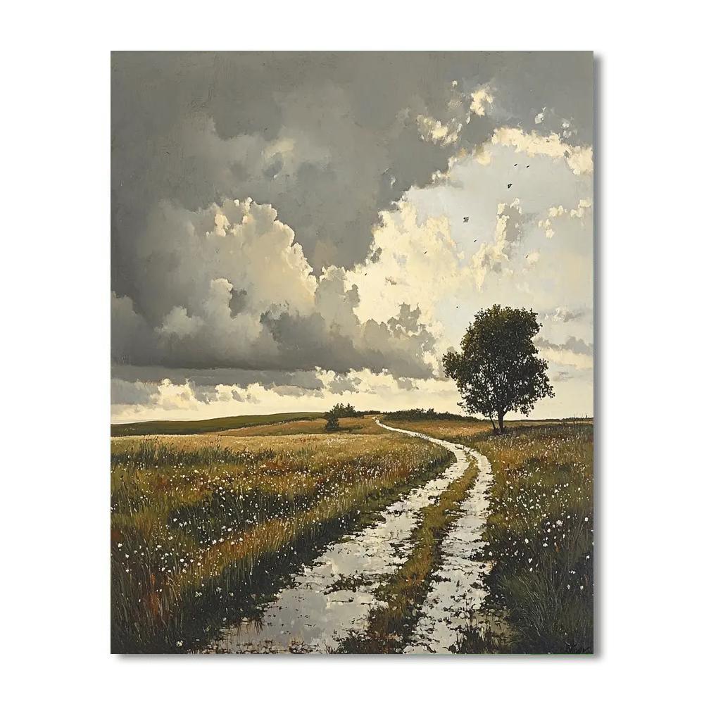 Andrew Wyeth Inspired Melancholic Meadow  Paint By Numbers