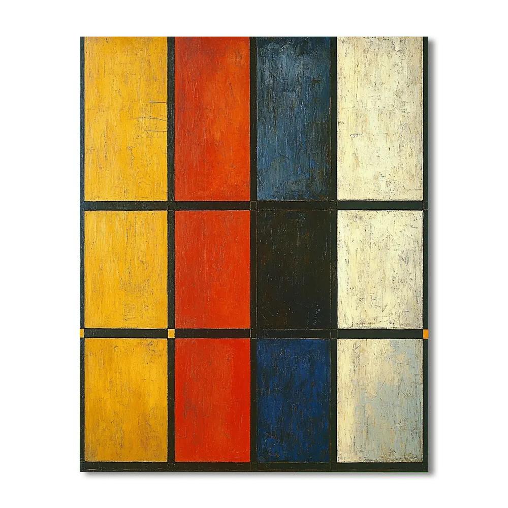 Piet Mondrian Inspired The Cosmic Dance Of Seasons  Paint By Numbers