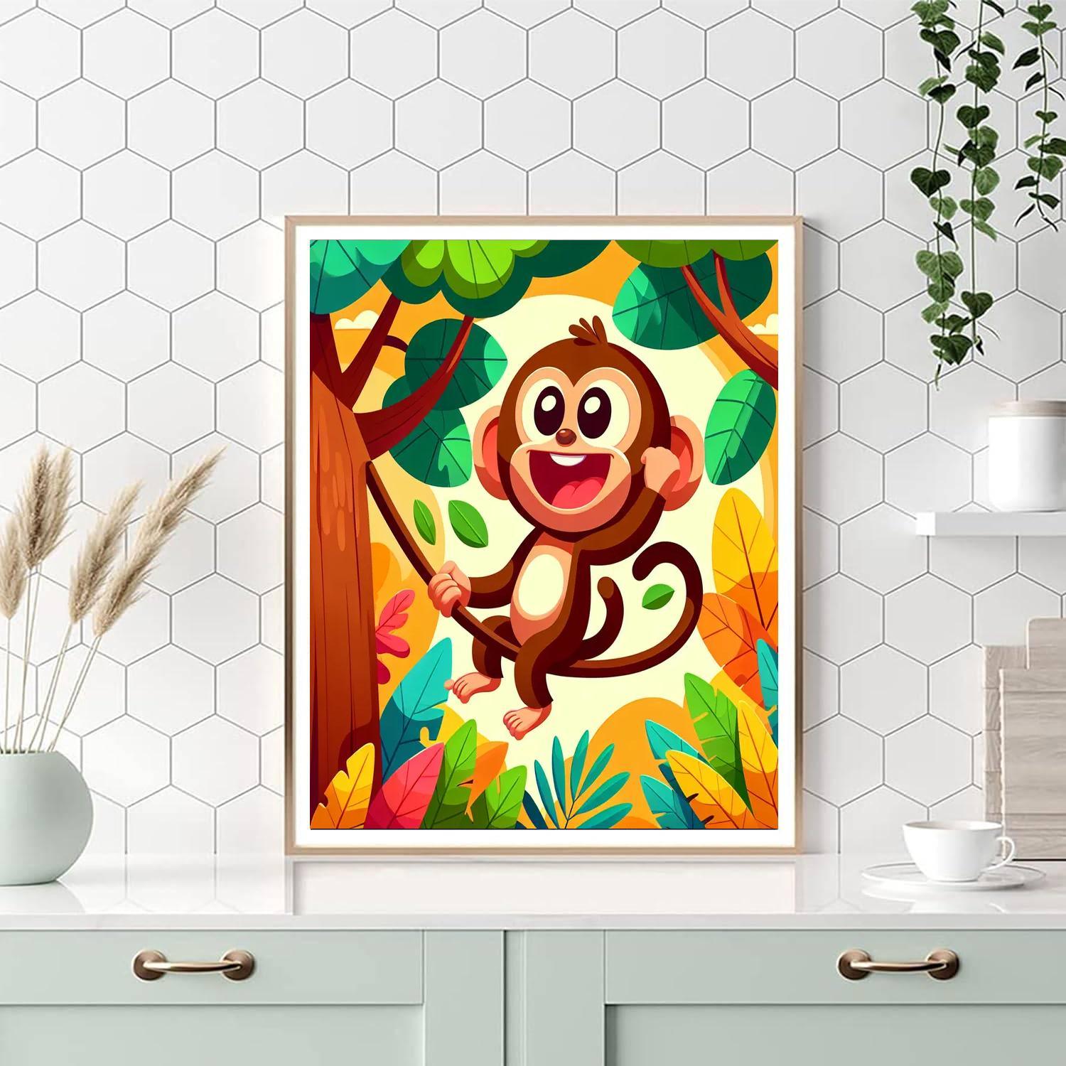 Jolly Monkey Paint By Numbers Art