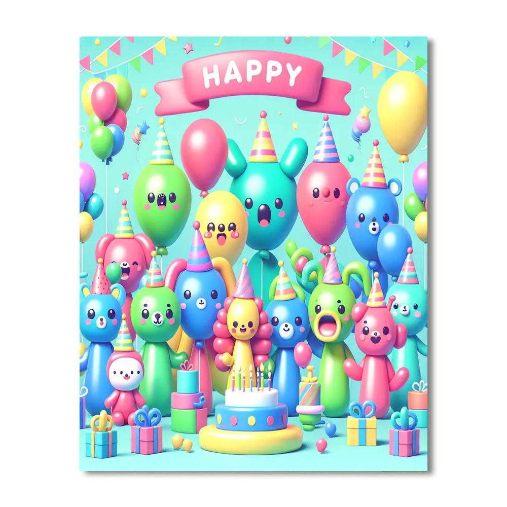 Brilliant Balloon Animals Painting By Numbers Kit