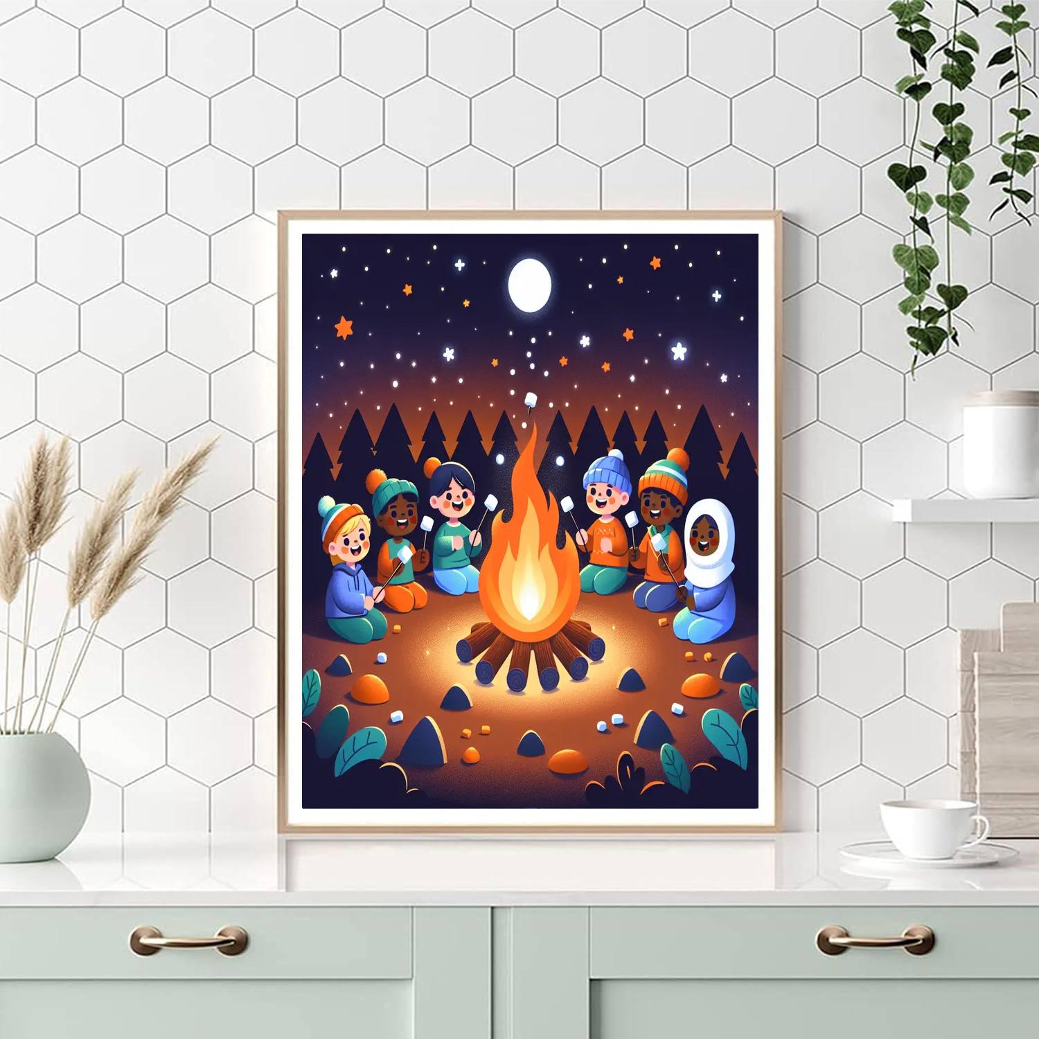 Cheery Campfire Paint By Number