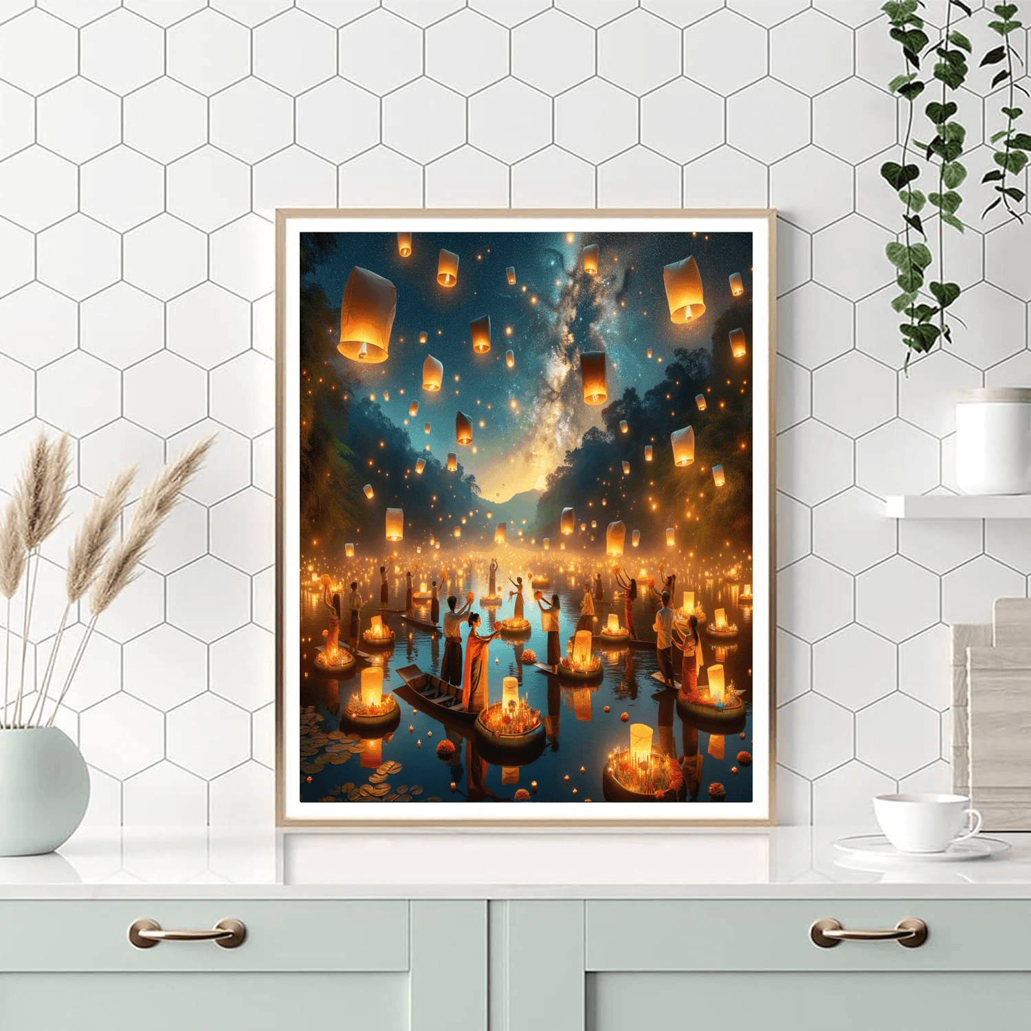 The Festival Of Lanterns Numbered Painting Kits