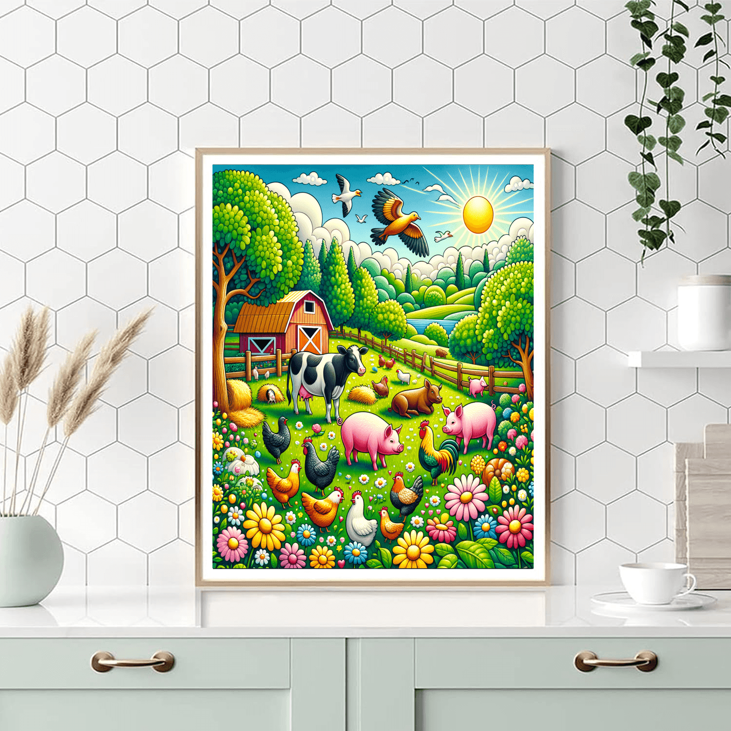 Playful Farm Friends DIY Paint By Numbers