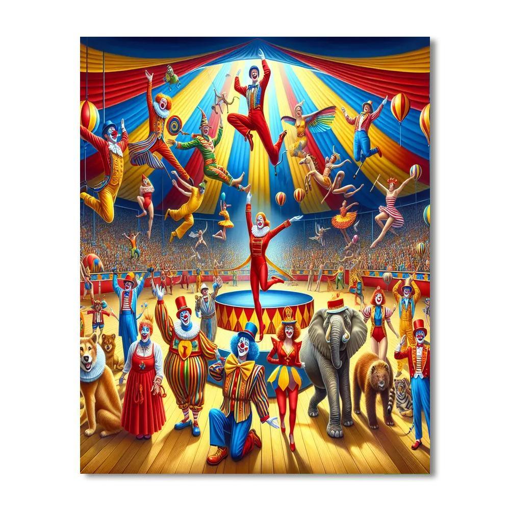 Charming Playful Circus Numbered Painting Kits