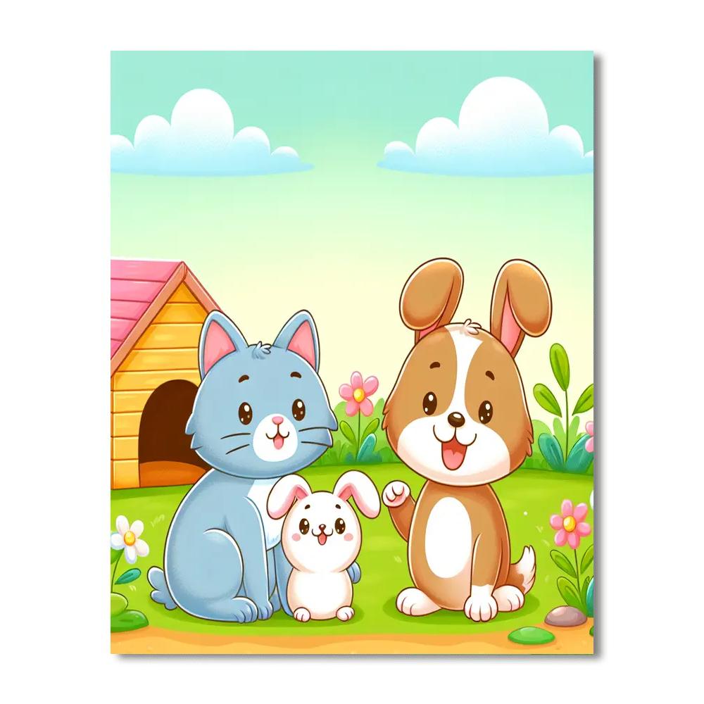 Furry Friends DIY Paint By Numbers