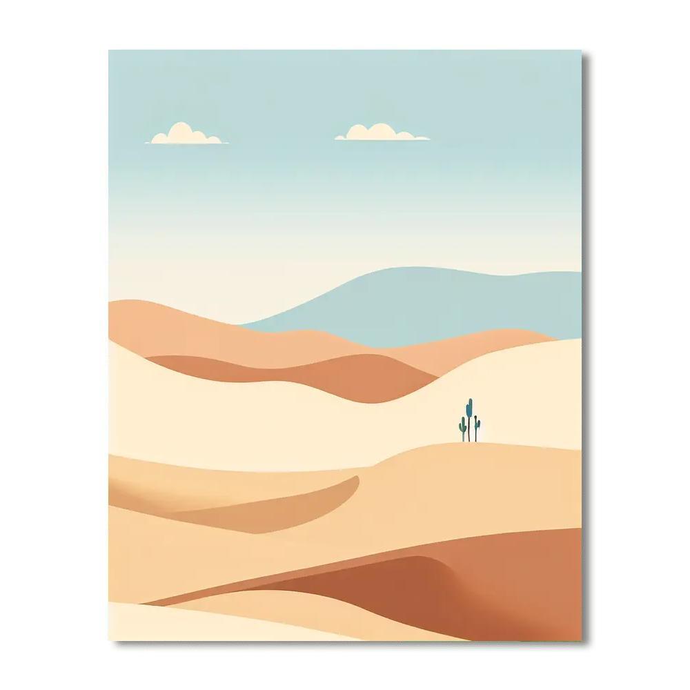 Minimalist Desert Serenity Painting Number Kit