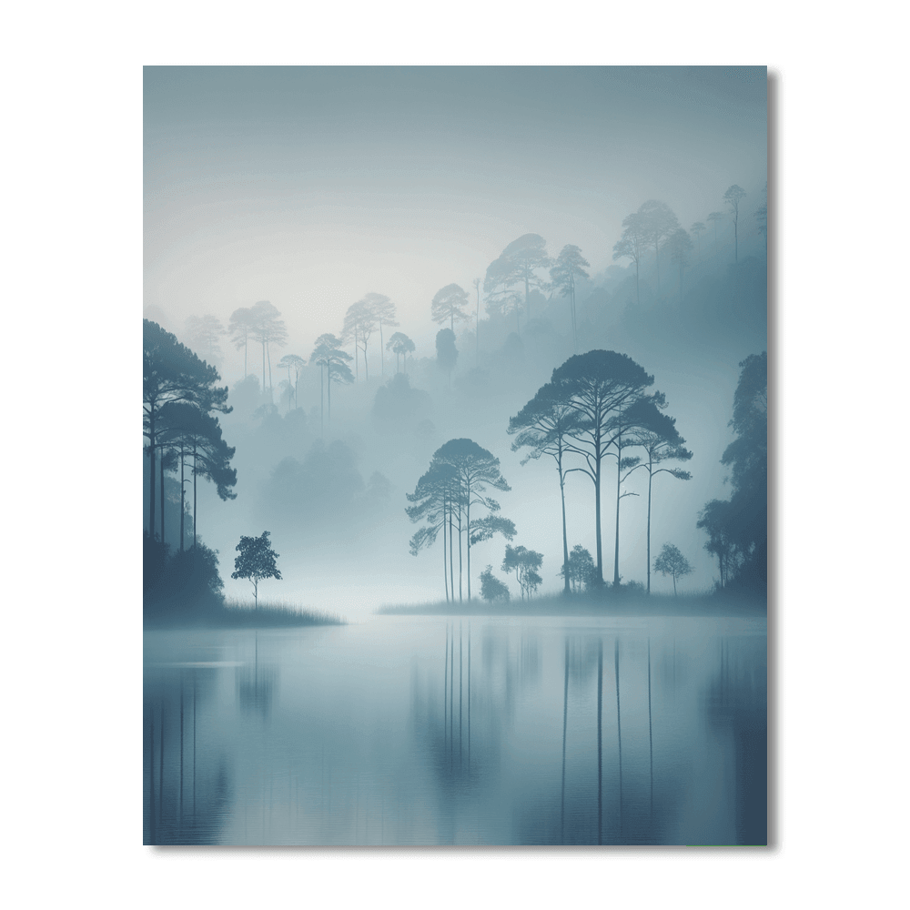 Gentle Morning Fog Number Painting