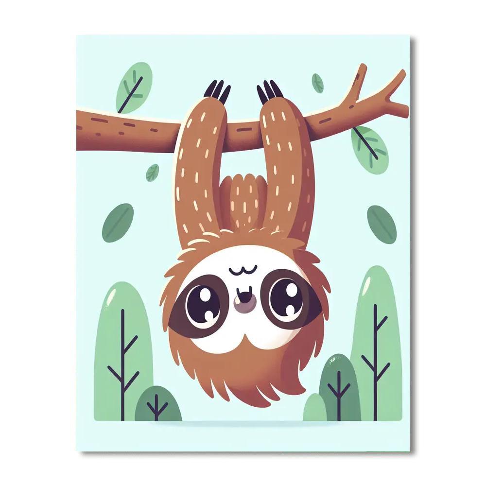 Super Silly Sloth Paint By Color