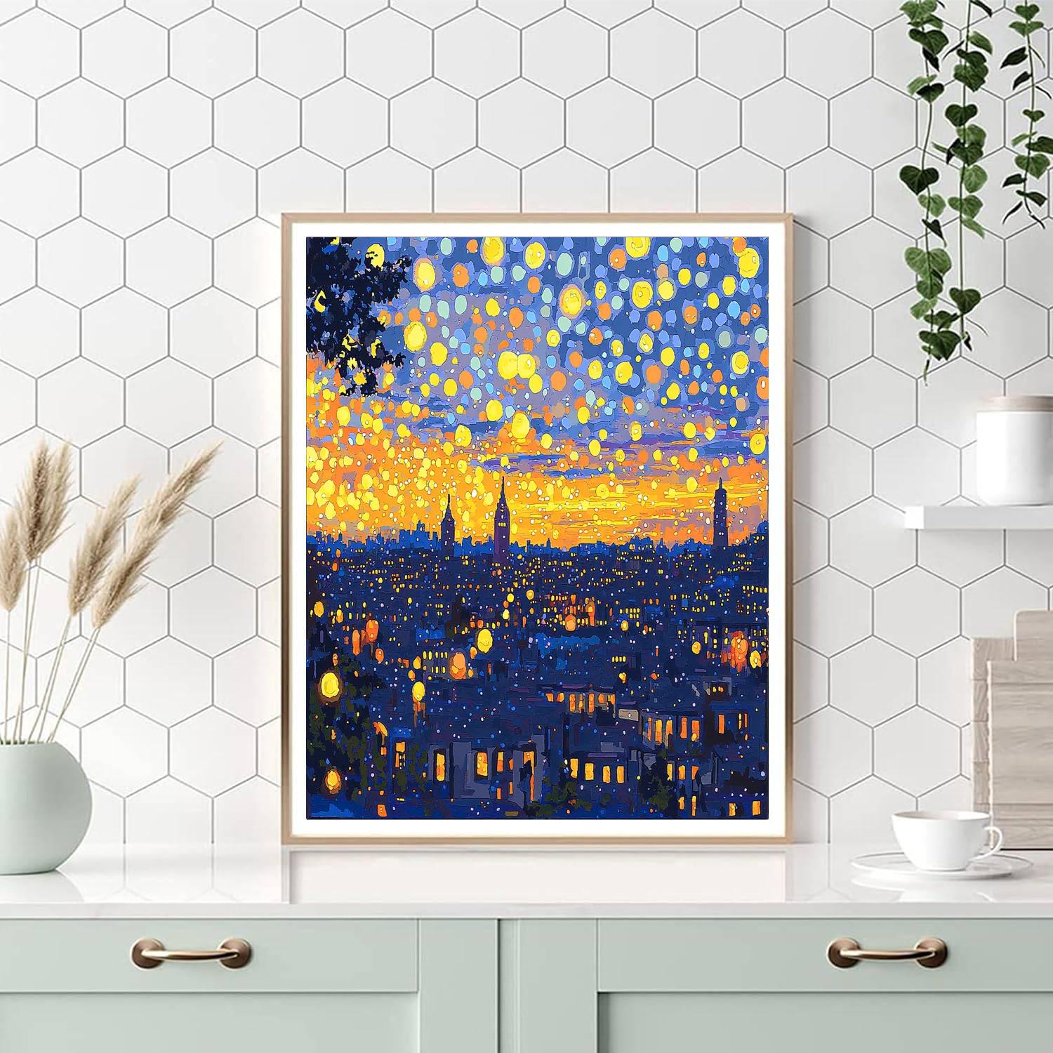 Georges Seurat Inspired Charming Cityscape Melodies  Numbered Painting Kits