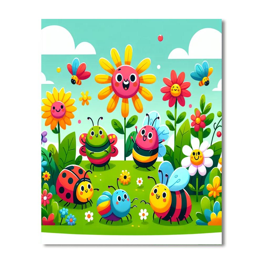 Giggly Garden Friends Numbered Painting Kits