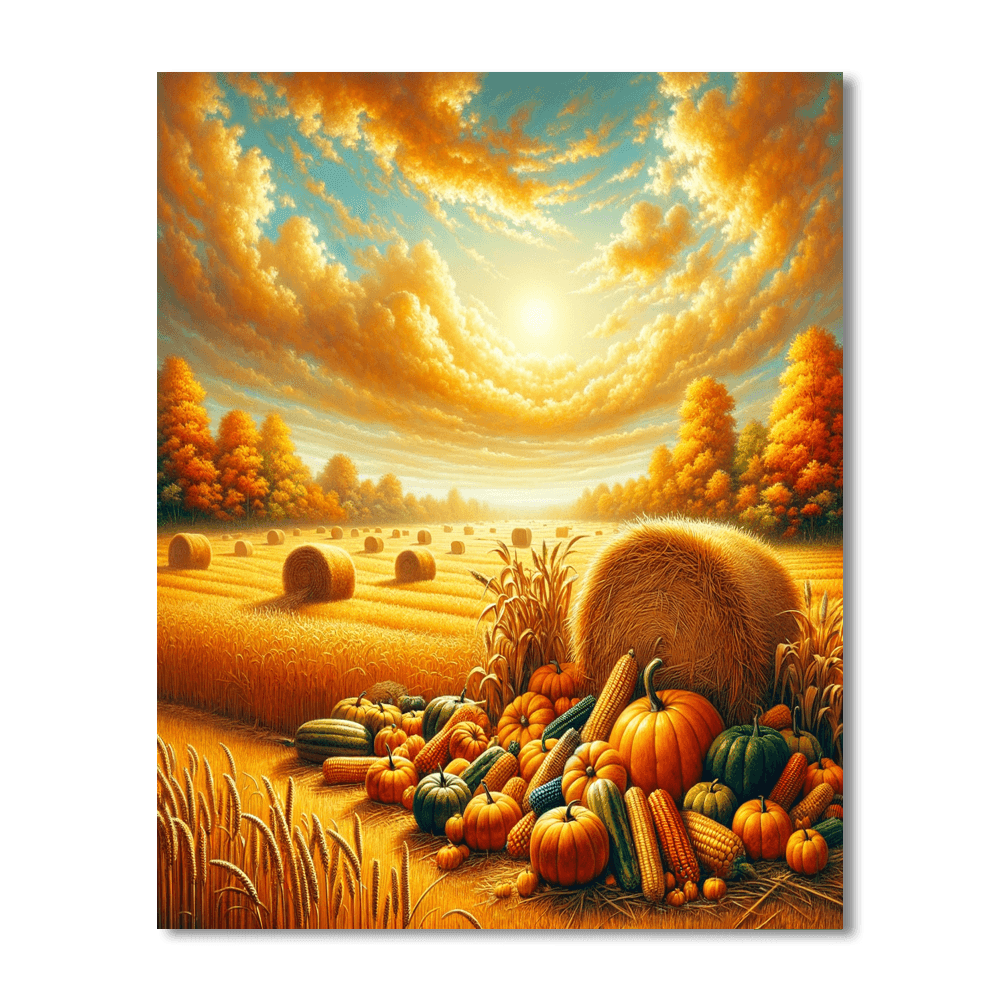 Bountiful Harvest Fields Paint By Number
