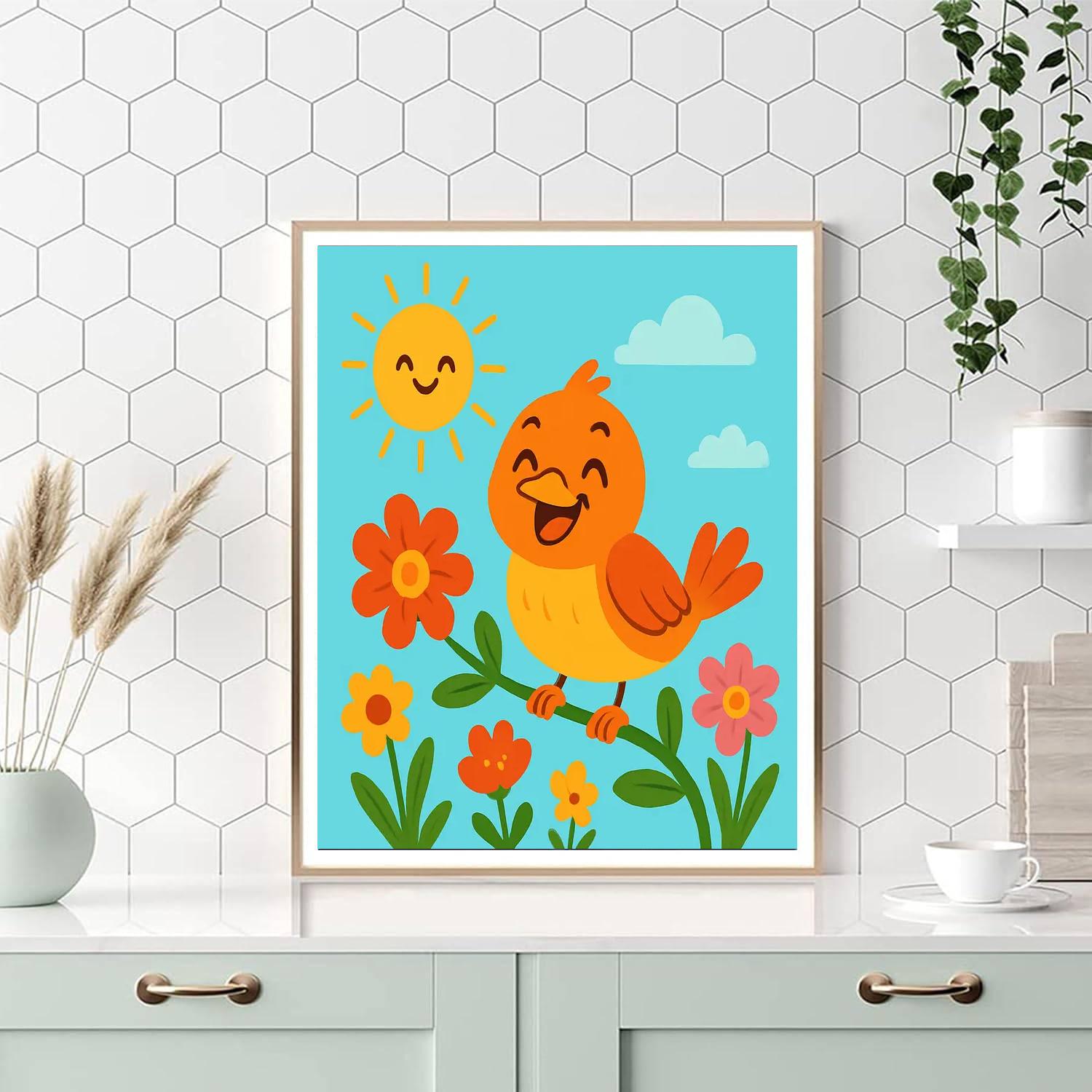 Sassy Bird Number Painting