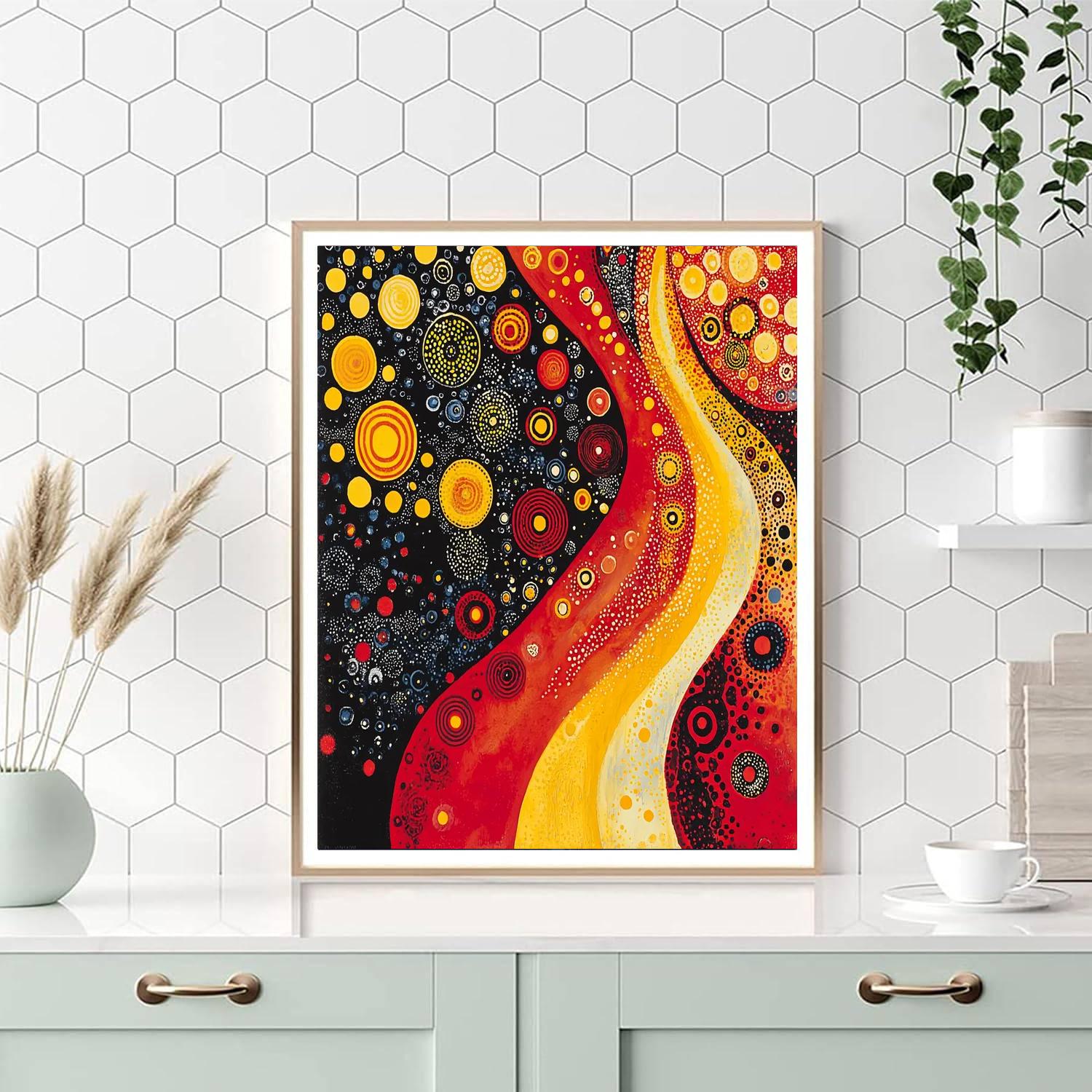 Yayoi Kusama Inspired Vortex Of Dreams  DIY Paint By Numbers