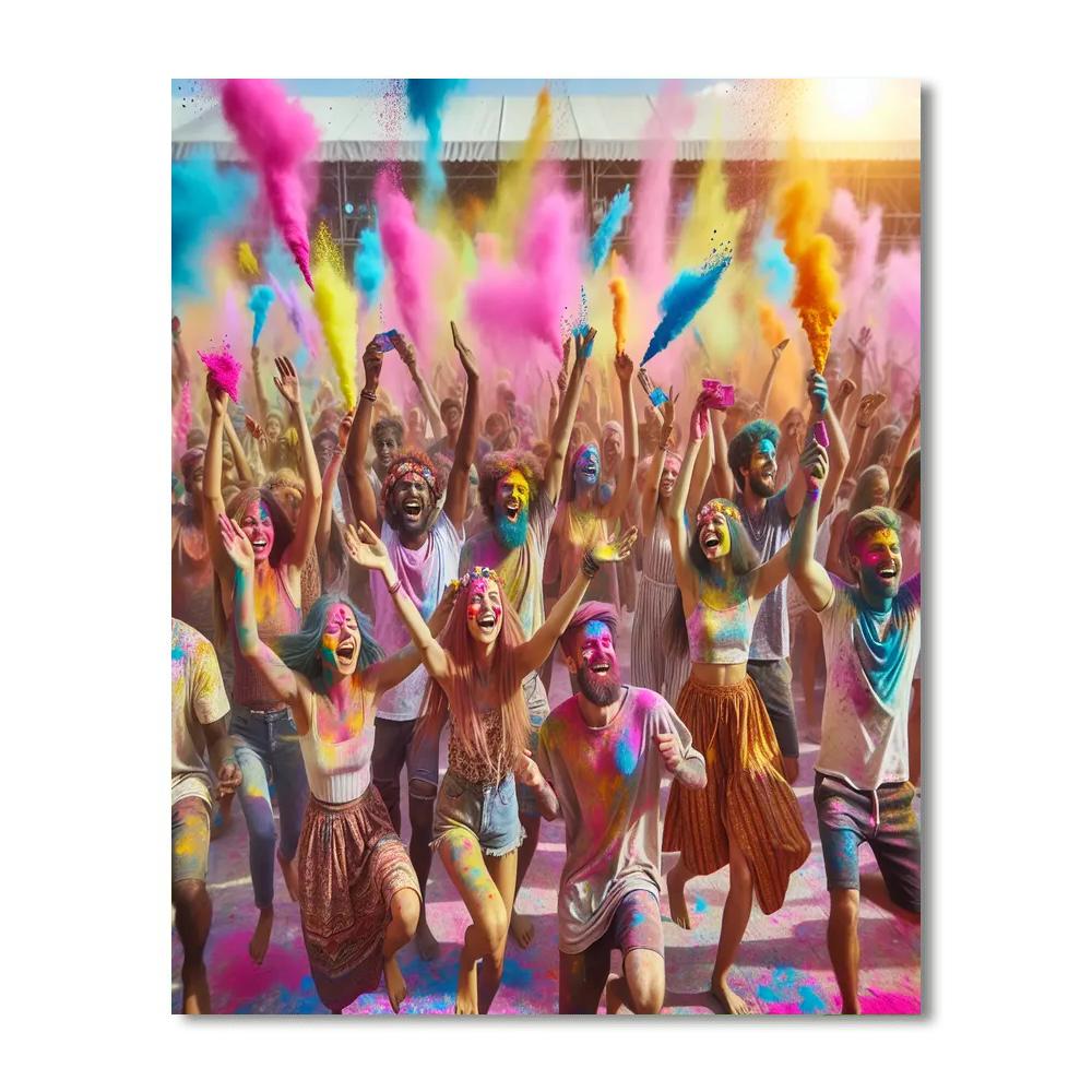 Holi Color Festival - India Painting Number Kit
