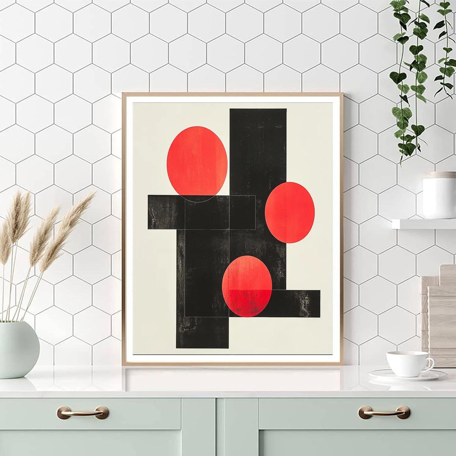 Kazimir Malevich Inspired Geometric Balance  DIY Paint By Numbers