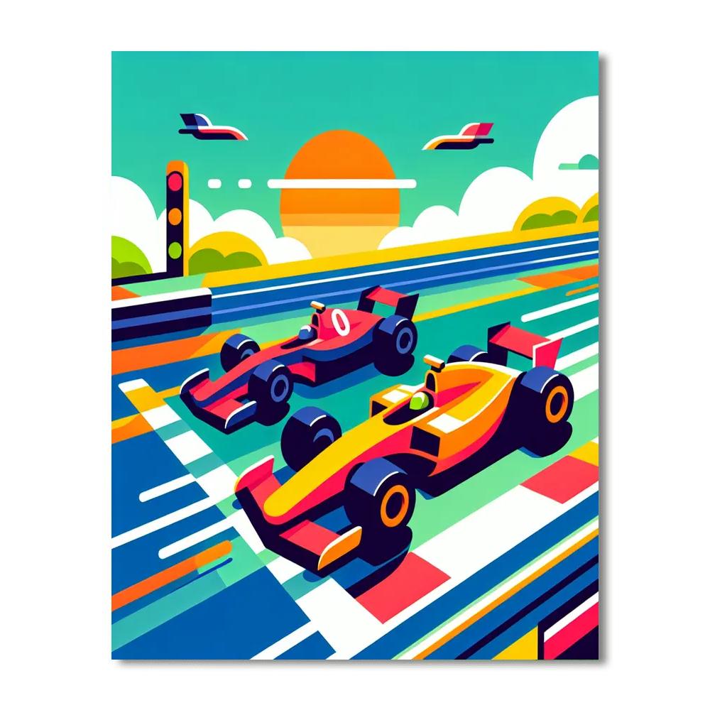 Racing Rivals DIY Paint By Numbers