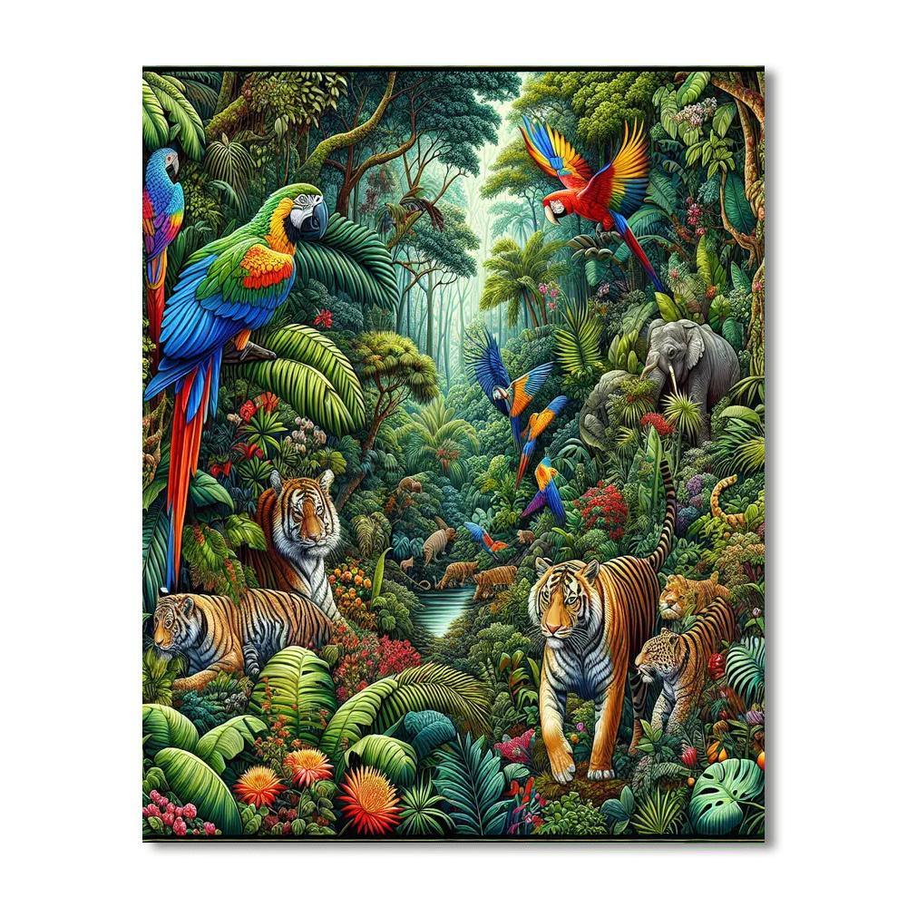 Fantasy Jungle Escape Paint By Color