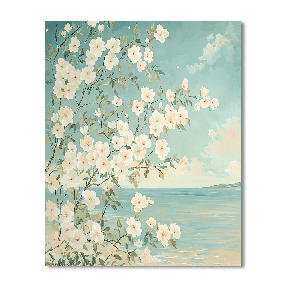 Georgia O'Keeffe Inspired Beneath The Cherry Blossom  Paint By Numbers Kits