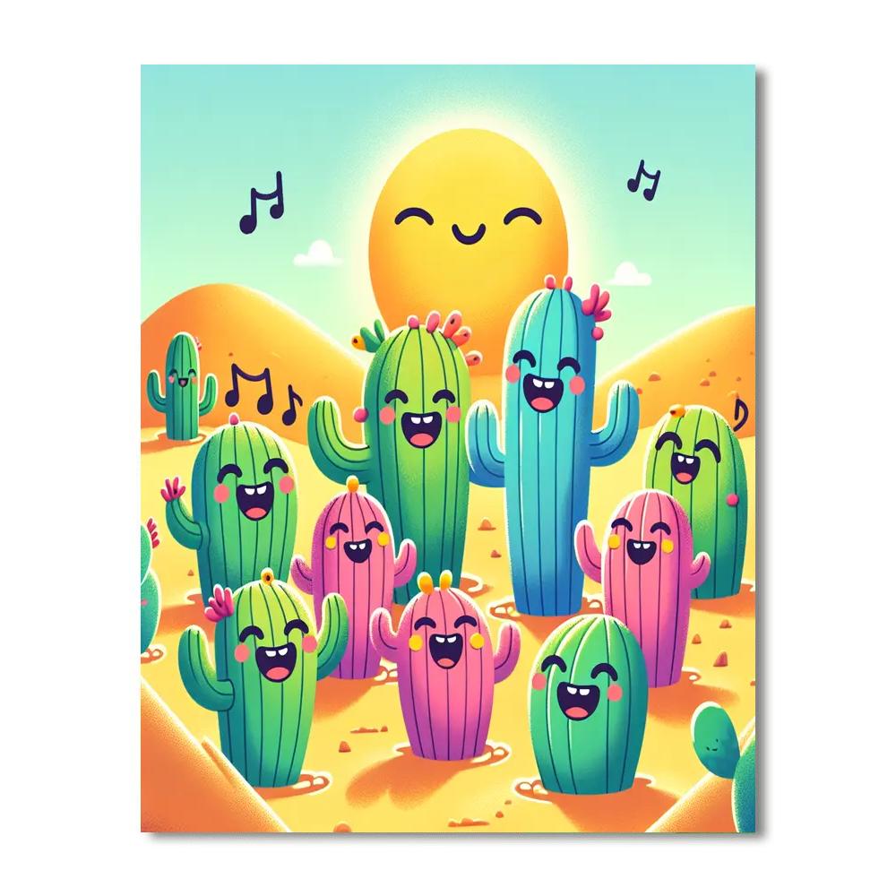 Dancing Cacti Painting By Numbers Kit