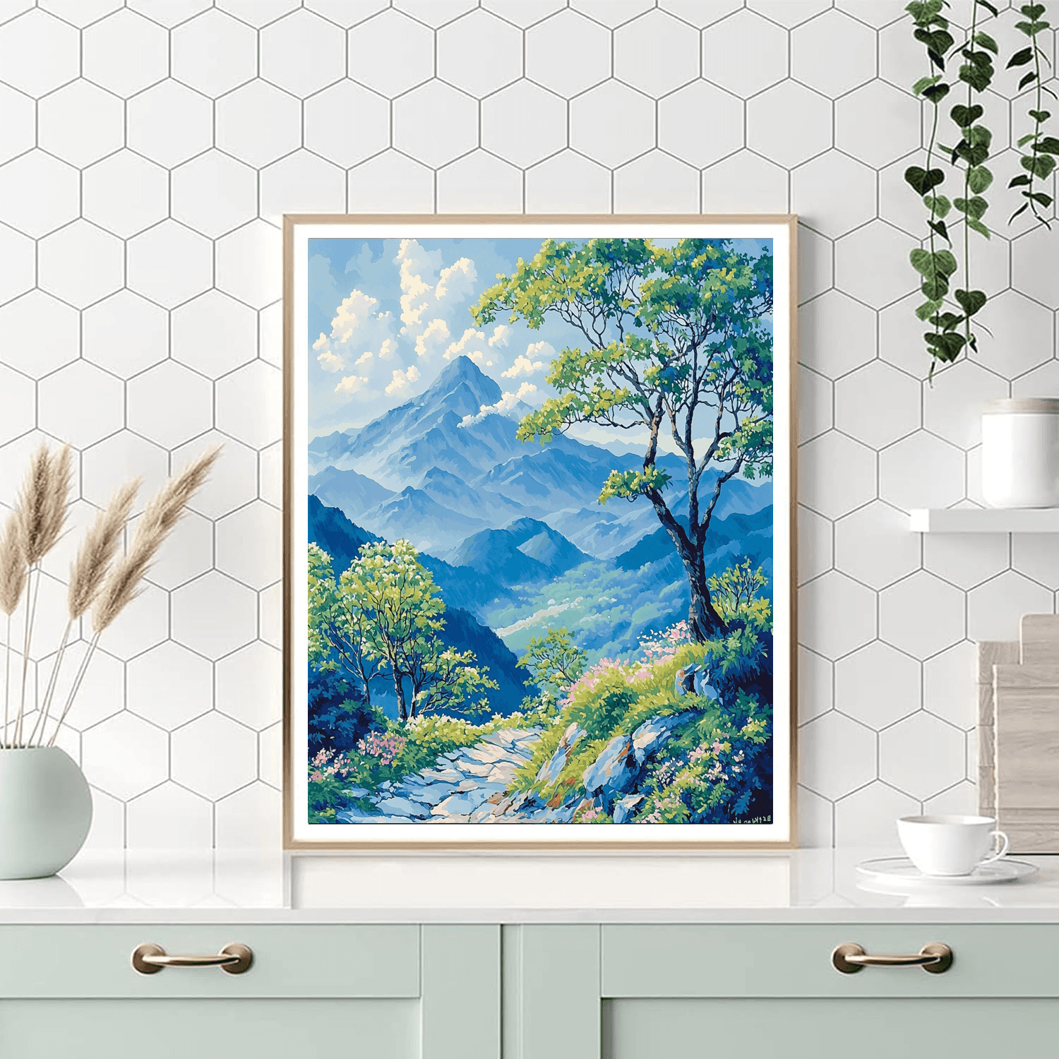 Katsushika Hokusai Inspired Hokusai's Mountain Serenity  Paint By Numbers Art