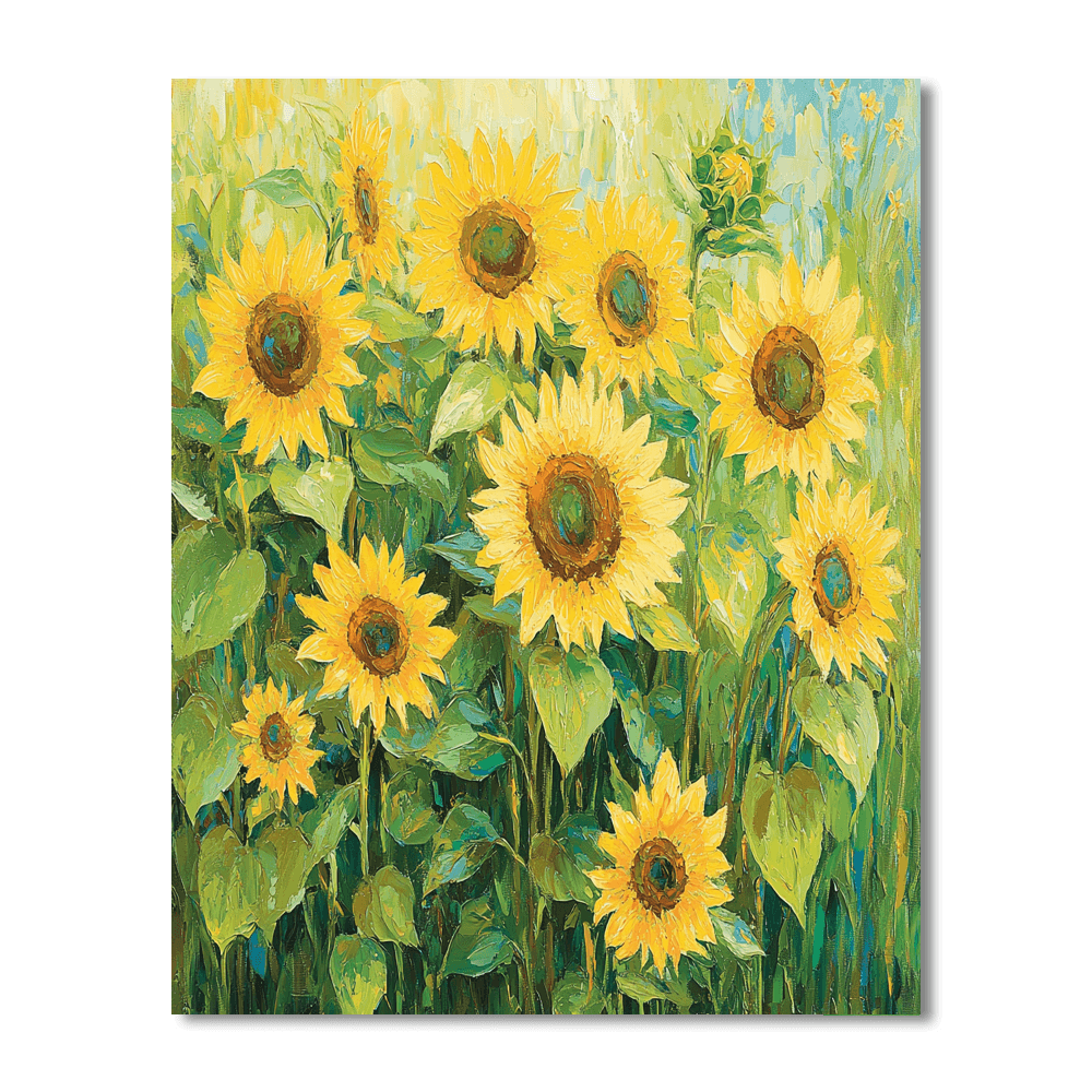 Claude Monet Inspired Joyful Sunflower Garden  Paint By Numbers Kits