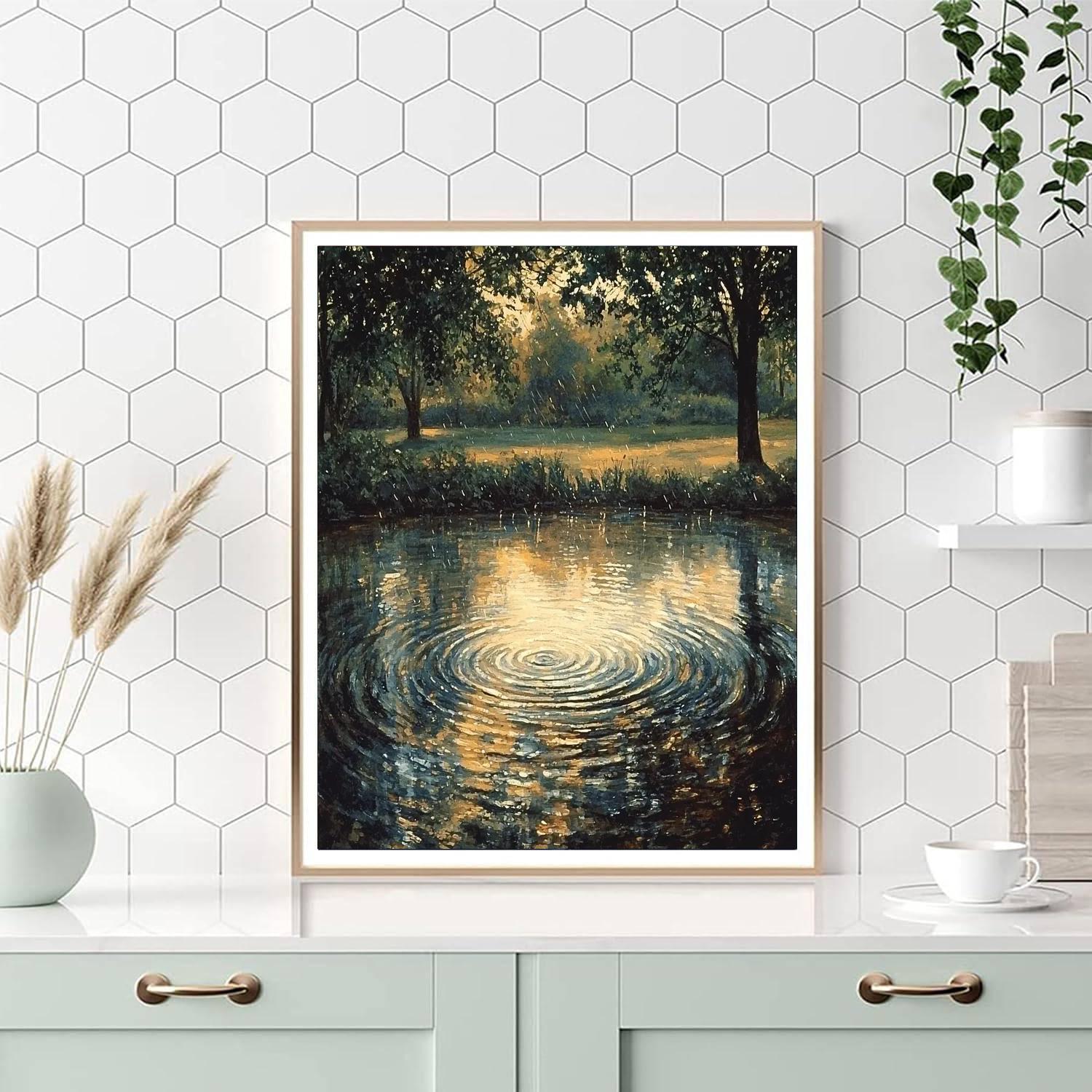 Edgar Degas Inspired Reflections In The Rain  Paint By Numbers