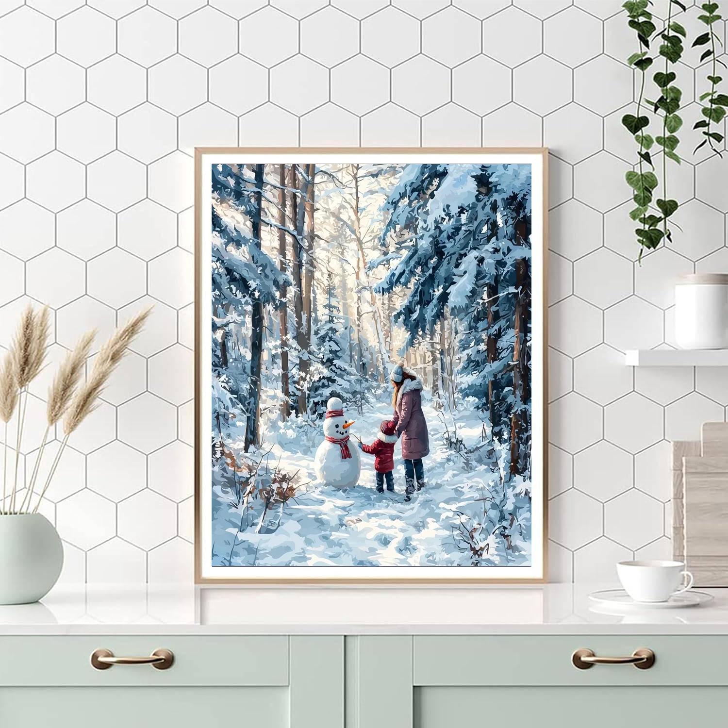 Winter’s Gentle Touch Number Painting