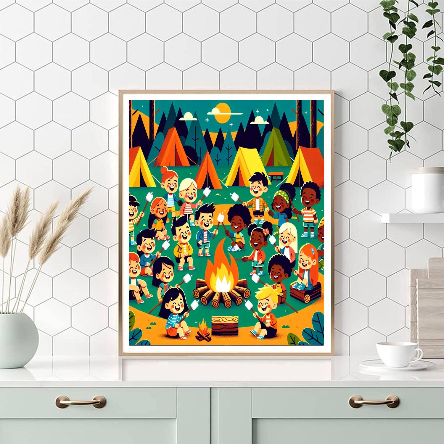 Joyful Camping Adventures Paint By Numbers