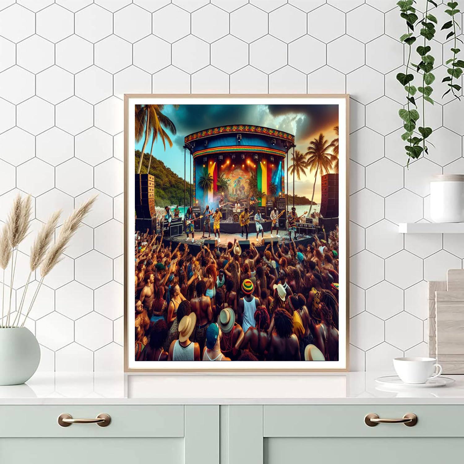 Negril Reggae Festival Number Painting