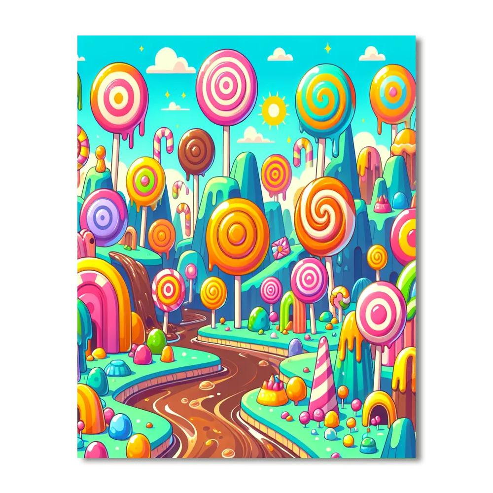Journey Through Candyland Numbered Painting Kits
