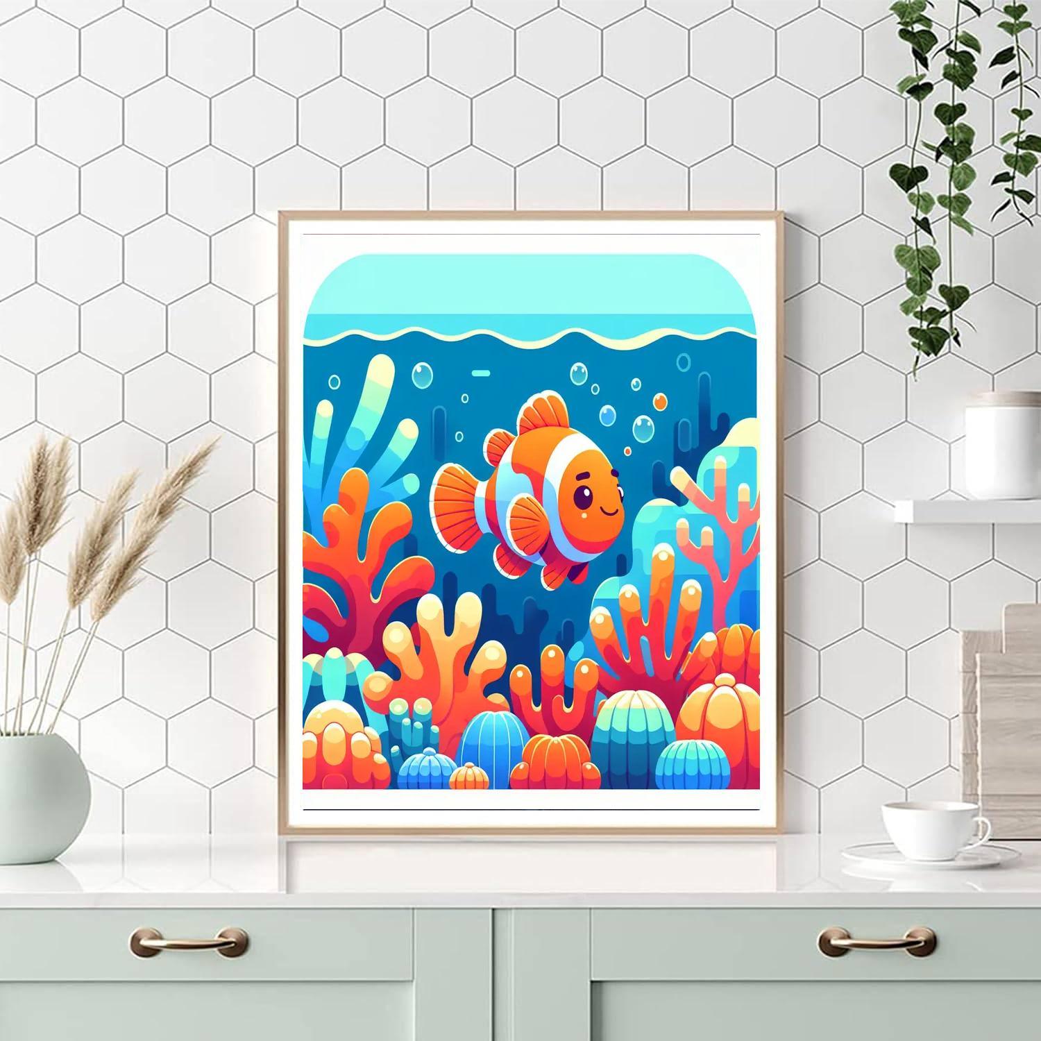 Colorful Clownfish Paint By Numbers Kits