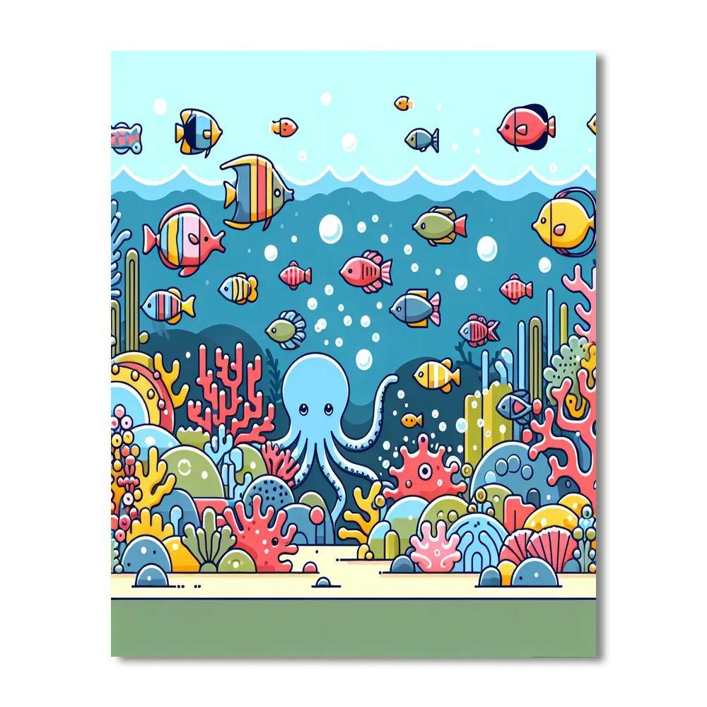 Oceanic Wildlife Adventure Painting By Numbers Kit