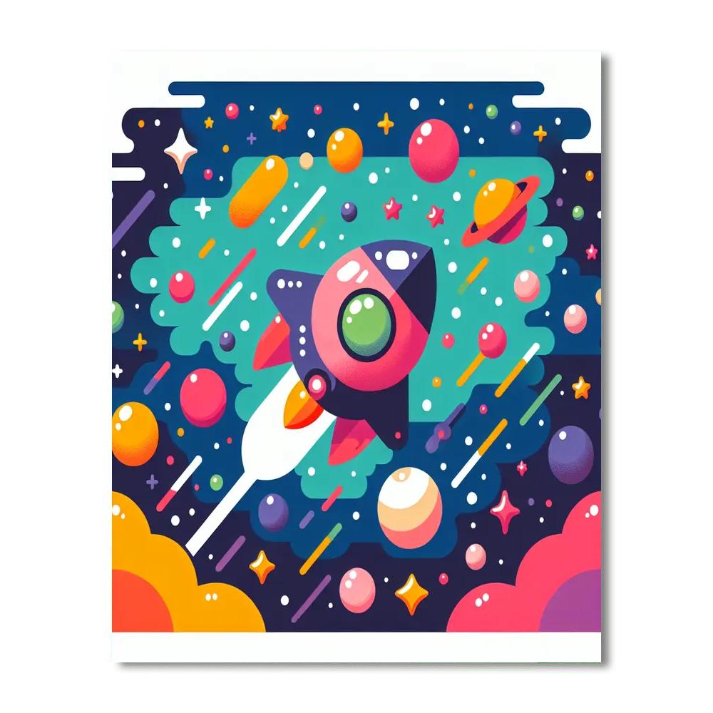 Bright Space Adventure Paint By Number
