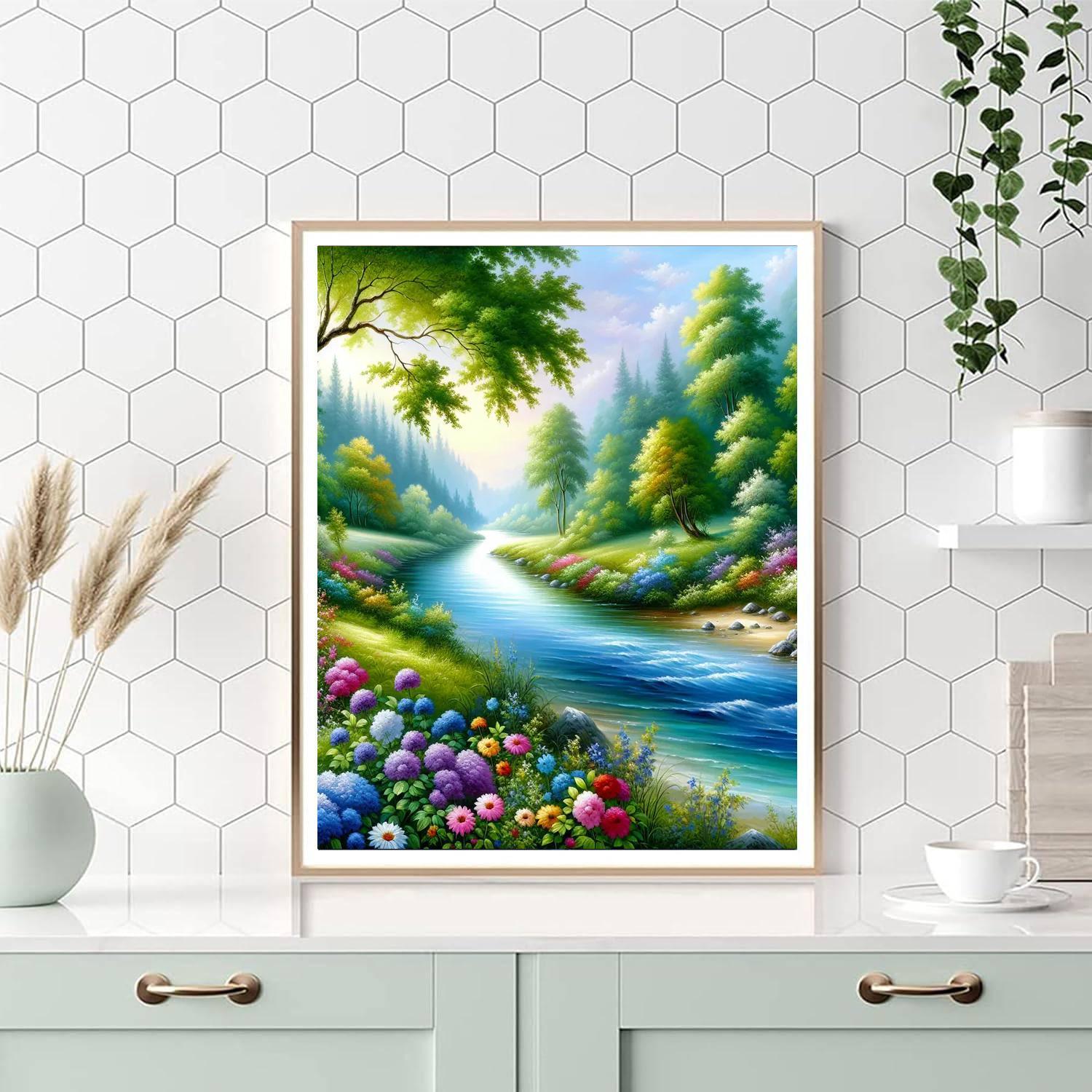 Enchanting Riverbend Numbered Painting Kits