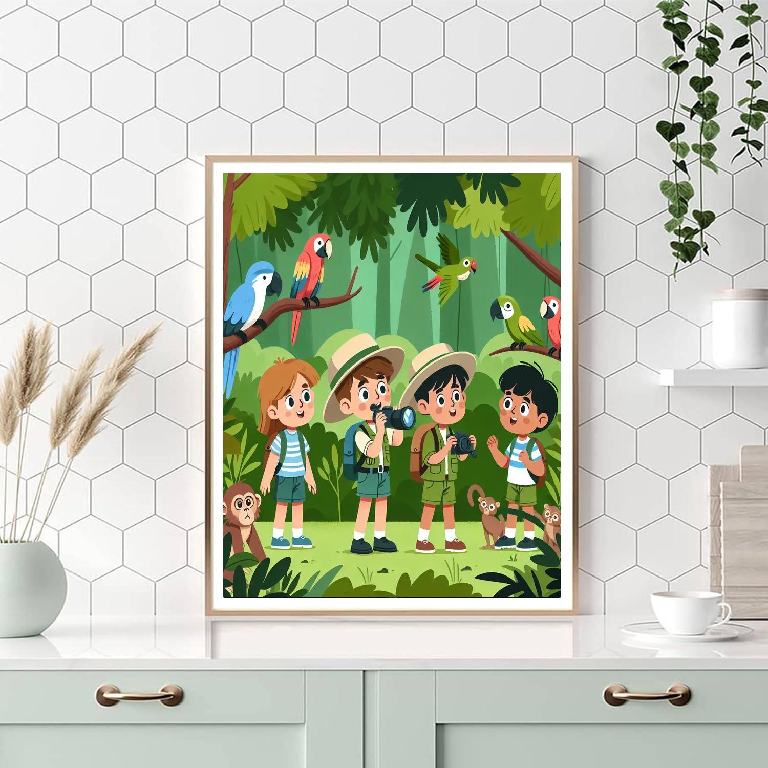 Jungle Safari Escape Paint By Numbers Art